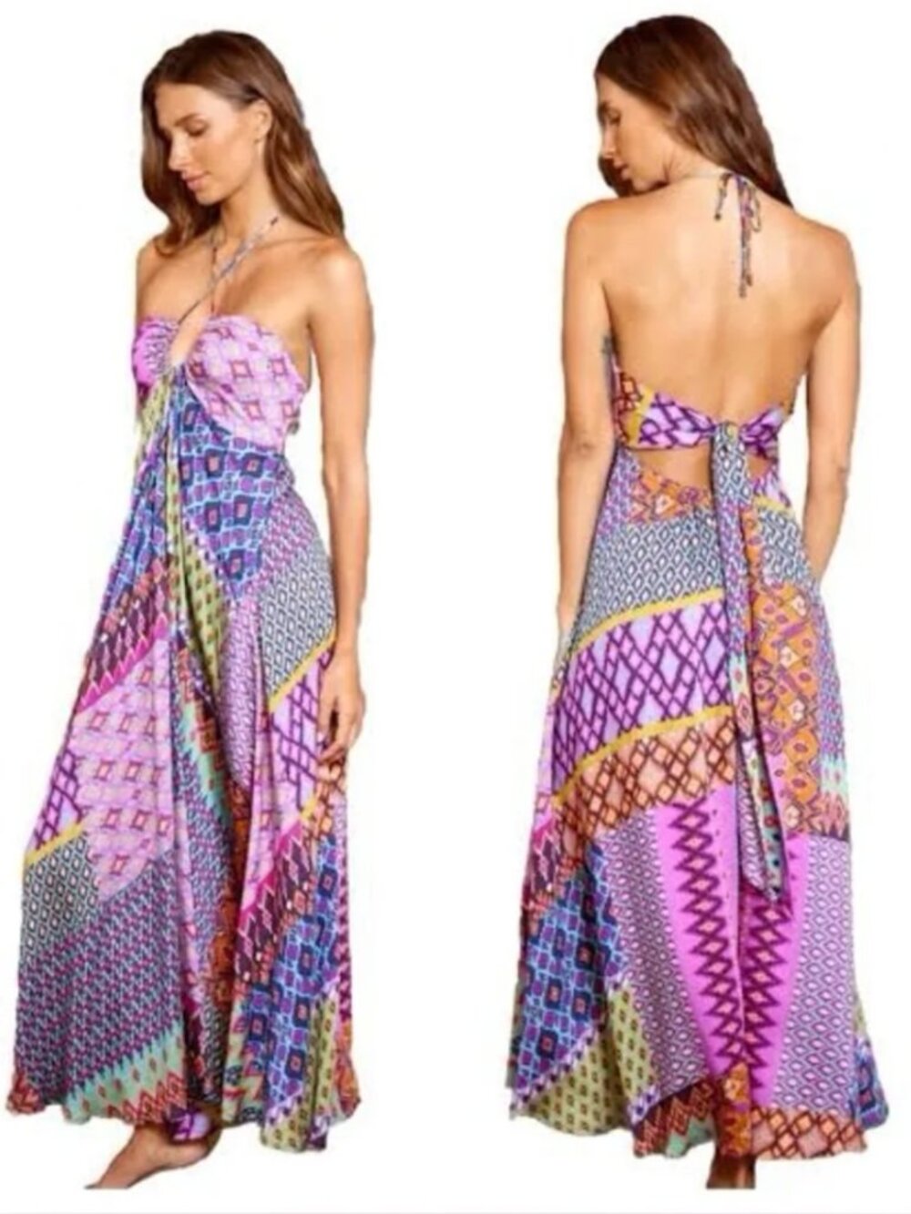 Tigerlily Utopia Trinity Maxi Dress — Patchwork Print | US 2-4 | Never Worn